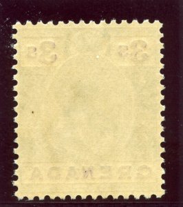 Grenada 1922 KGV 3s green & violet MLH. SG 132. Sc 110.