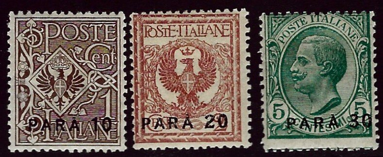 Italian Offices Turkey SC#26-28 Mint Fine...Worth a Close Look!