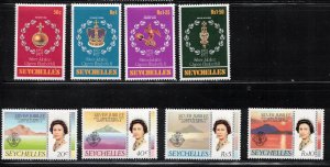 SEYCHELLES - Scott # 380-7 MNH - QEII Silver Jubilee