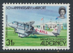 Alderney  SG A21  SC# 21 Aviation Aircraft Mint Never Hinged see scan