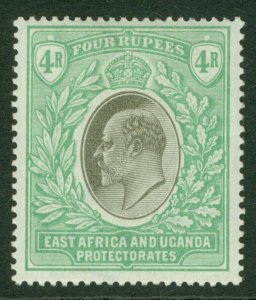 SG 12 East Africa & Uganda 1903-04. 4r grey & emerald-green. A fine fresh...