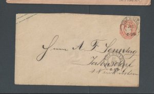 1866 Chemnitz Prussia Cover Used In local Delivery Previously Mounted In Album