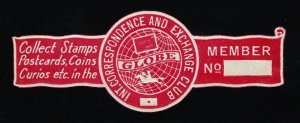 REKLAMEMARKE GLOBE STAMP CLUB POSTER STAMP INTL CORRESPONDENCE & EXCHANGE 