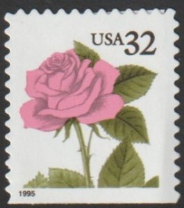 SC# 2492 - (32c) - Pink Rose die cut, MNH single