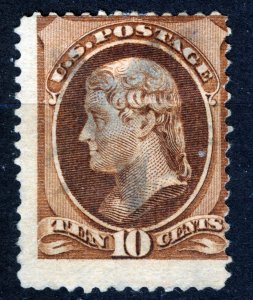 USA, 1870, Thomas Jefferson, Brown 10c, Sc #150