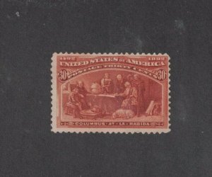 Scott 239 - Columbian 30 Cent. Single.  MH.NG.    #02 239