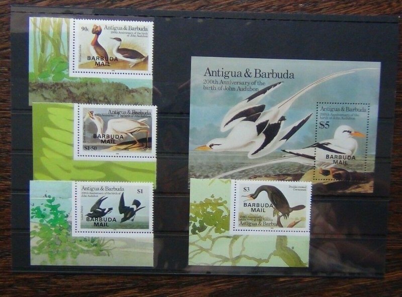Barbuda 1985 Butterflies set & Miniature sheet MNH  
