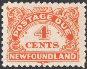 Newfoundland SC#J4a 4¢ Numeral: Postage Due (1948) MHR