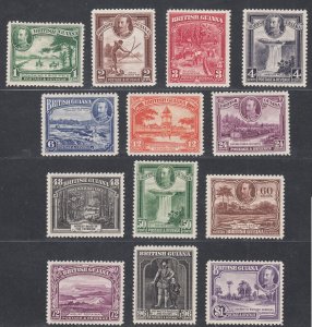 1934-40 BRITISH GUIANA KGV DEFINITIVES COMPLETE SET (SG#288-300) MH VF