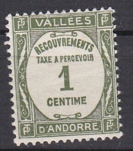 French Andorra Sc #J16 Mint Hinged