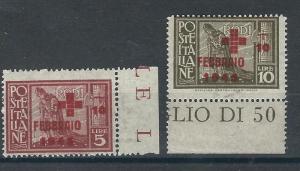 Italy Rhodes B17-18 Sas 132-33 MNH F/VF 1945 SaCV $224