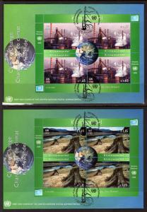 UN Vienna 434-435 Climate Change UN Postal Admin Set of Two U/A FDC