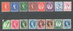 Great Britain 317-333  VF, Used,   CV $29.50 ......   2480392