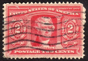 1904, US 2c, Thomas Jefferson, Used, Sc 324