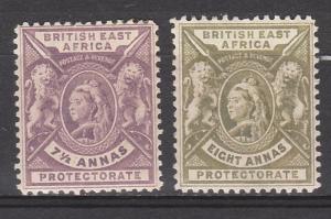 BRITISH EAST AFRICA 1896 QV LIONS 71/2A AND 8A 