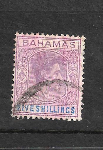 BAHAMAS 1938 5/-  KGVI  FU SG 156