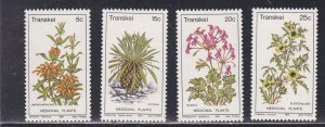 Transkei # 32-35, Medicinal Plants, Mint NH, 1/2 Cat.