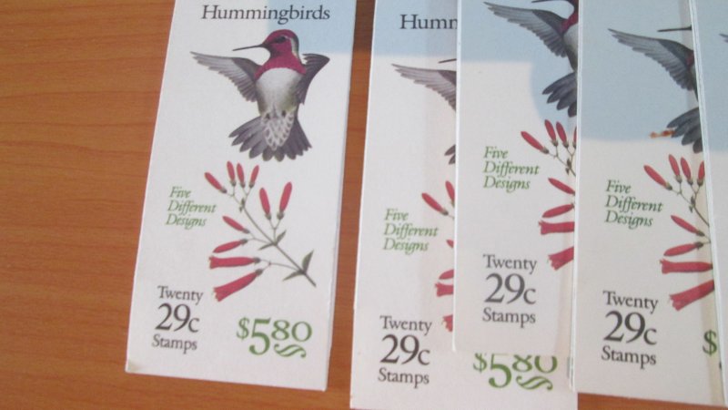 Discount Postage 8x Humming Birds 29c US Booklets Face $46.40 #2646 BK201 VF MNH