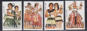 Tuvalu 582-85 Island Costumes Mint NH