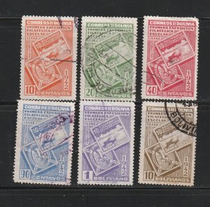 Bolivia 275-280 U Stamps On Stamps