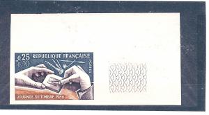 France,B400,Red Cross Imperf Single w/Margin,**Hinged**