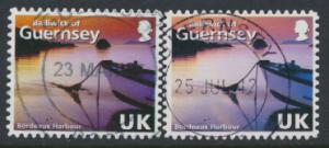 Guernsey  SG 1237 SC# 997f Bordeaux Harbour both booklet & sheet printing see...