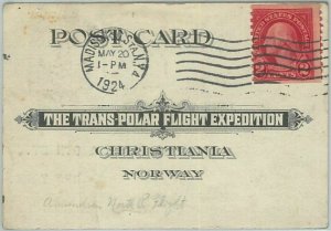 74151 - USA / NORWAY - STATIONERY CARD: Transpolar Flight Expedition 1924