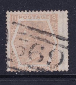 Great Britain a 6d chestnut  QV plate 11 used