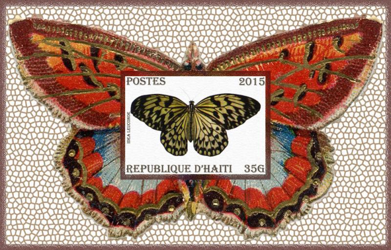 HAITI SHEET CINDERELLA IMPERF BUTTERFLIES INSECTS