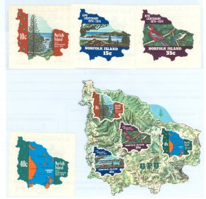 Norfolk Island #181-184a Mint (NH) Souvenir Sheet