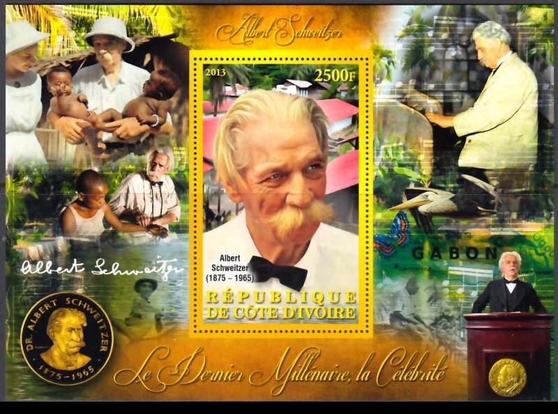 IVORY COAST 2013 ALBERT SCHWEITZER NOBEL PRIZE PRIX NOBEL [#13202]