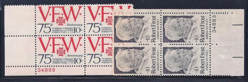 1525, 1526, PLATE # BLOCKS/4, nice,  MINT NH