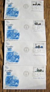 UNITED STATES FDCs - LOT OF 4 Richard Leech SIGNED  COVERS - 1987   (F17)