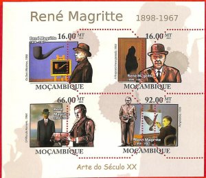 A1210 Mozambique - ERROR MISSPERF  2011 Art R. Magritte  Живопись Р. Магритт