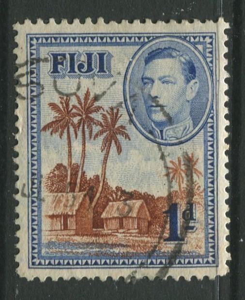 Fiji - Scott 118 - KGVI - Definitive - 1938 - Used - Single 1d Stamp