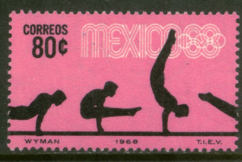 MEXICO 993, 80¢ Gymnastics 4th Pre-Olympic Set. MINT, NH. VF.