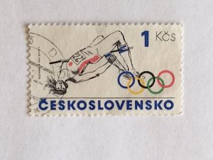 Czechoslovakia – 1984–Single “Olympic Sports” Stamp–SC# 2527-Used