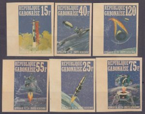 1971 Gabon 411b-416b Apollo 14 7,00 €
