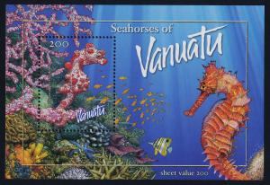 Vanuatu 838-40a MNH Sea Horses, Marine Life, Coral