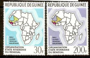 GUINEA SG717/8 1970 SENEGAL RIVER MNH