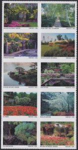 US 5461-5470 5470a American Gardens forever block  (10 stamps) MNH 2020