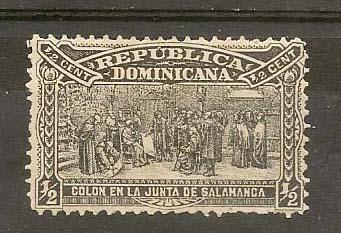 DOMINICAN REPUBLIC ,MOG 1900 COLON EN JUNT SALAMANCA 1/2 C. 