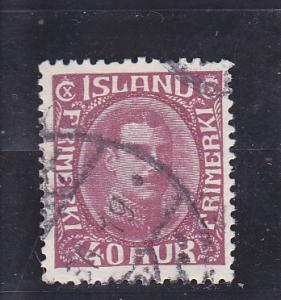 Iceland  Scott#  123  Used