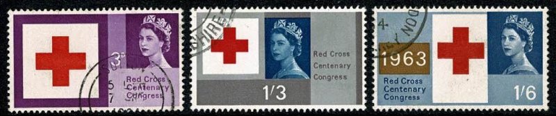 GB 1967 Red Cross (ord). Fine used set of 3 values. SG 642-644