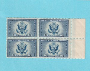US CE1 MNH OG BLOCK OF 4 W/ JUMBO RIGHT MARGIN SELVEDGE