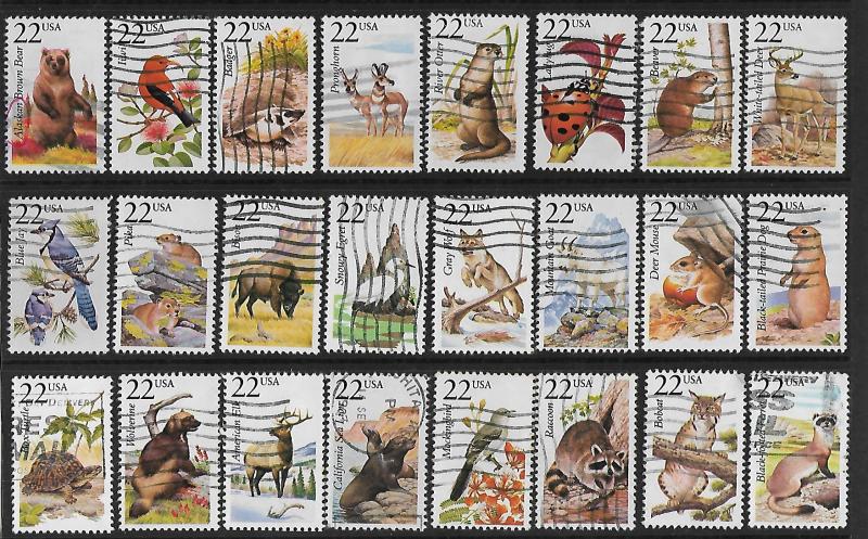 # 2286-2335 - North American Wildlife - cplt set - used