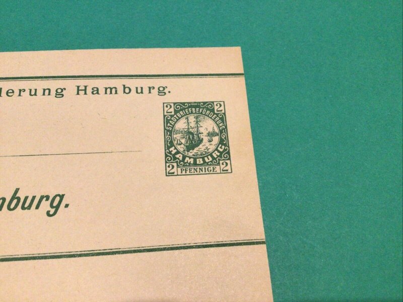 Germany Early  Hamburg  Unused Sealed Newspaper Wrapper A21220