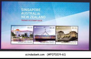 SINGAPORE AUSTRALIA NEW ZEALAND 2015 TRIPARTITE ISSUE MIN/SHT MNH