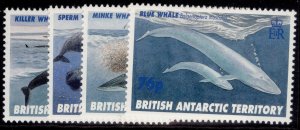 BRITISH ANTARCTIC TERRITORY QEII SG265-268, 1996 Whales set, NH MINT. 