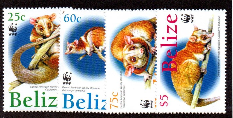 BELIZE 1177-80 MNH SCV $11.00 BIN $6.60 WWF